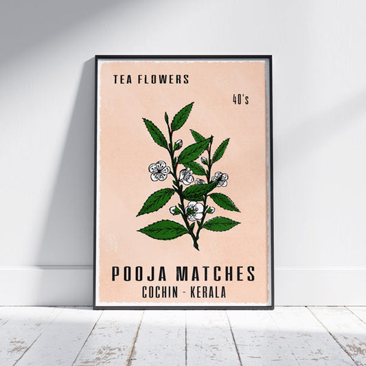 차 꽃 포스터
