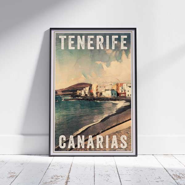 Framed TENERIFE COAST POSTER | Limited Edition | Original Design by Alecse™ | Vintage Travel Poster Series