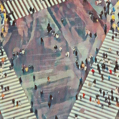 Details of the poster / Close-up view | Please note that all our Art Prints have an half tone render to mimic the old posters printing process where colors were rendered by the juxtaposition of dots of different colors and sizes | Those art prints are not photos and are not supposed to be crisp | All blurs and vintage effects are intended by the artist