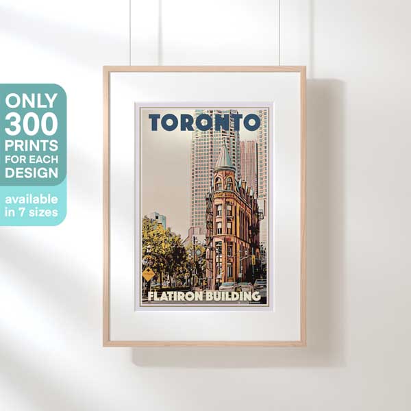 Limited Edition Canada Travel Poster of Toronto | Flatiron by Alecse