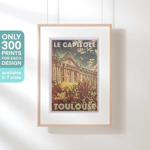 TOULOUSE CAPITOL POSTER | Limited Edition | Original Design by Alecse™ | Vintage Travel Poster Series