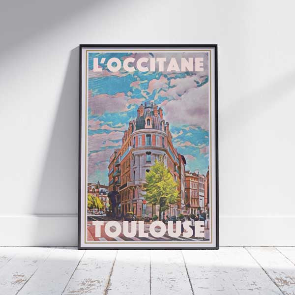 Framed TOULOUSE OCCITANE POSTER | Limited Edition | Original Design by Alecse™ | Vintage Travel Poster Series