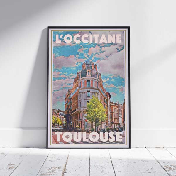 Framed TOULOUSE OCCITANE POSTER | Limited Edition | Original Design by Alecse™ | Vintage Travel Poster Series