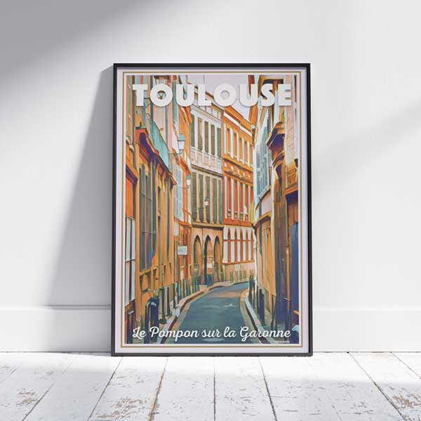 Framed TOULOUSE POMPON POSTER | Limited Edition | Original Design by Alecse™ | Vintage Travel Poster Series