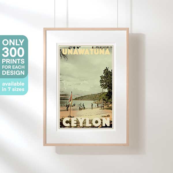 UNAWATUNA CEYLON POSTER | Limited Edition | Original Design by Alecse™ | Vintage Travel Poster Series
