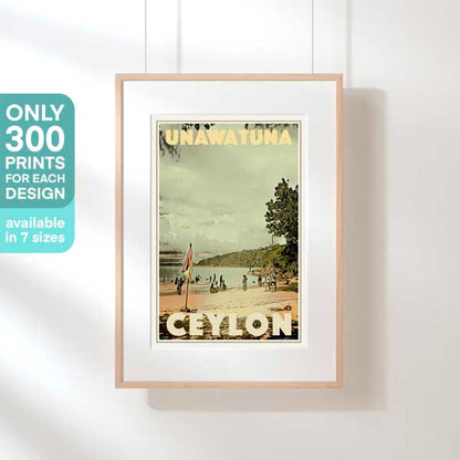 UNAWATUNA CEYLON POSTER | Limited Edition | Original Design by Alecse™ | Vintage Travel Poster Series
