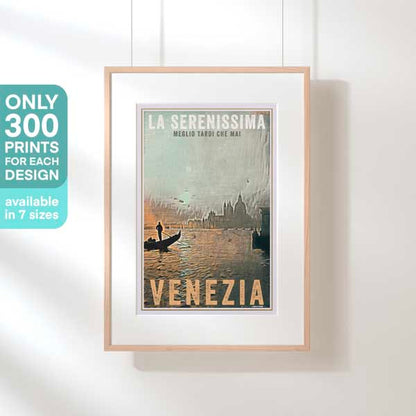 VENEZIA SERENISSIMA POSTER | Limited Edition | Original Design by Alecse™ | Vintage Travel Poster Series