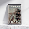 Framed VIARREGIO LUCCA POSTER | Limited Edition | Original Design by Alecse™ | Vintage Travel Poster Series