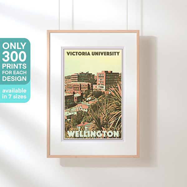VICTORIA UNIVERSITY WELLINGTON - NZ POSTER | Limited Edition | Original Design by Alecse™ | Vintage Travel Poster Series