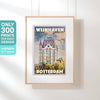 Framed 'Wijnhaven Rotterdam' poster, one of 300 exclusive prints by Alecse