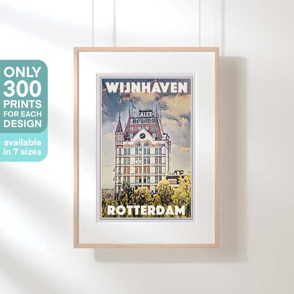 ROTTERDAM WIJNHAVEN POSTER | Limited Edition | Original Design by Alecse™ | Vintage Travel Poster Series