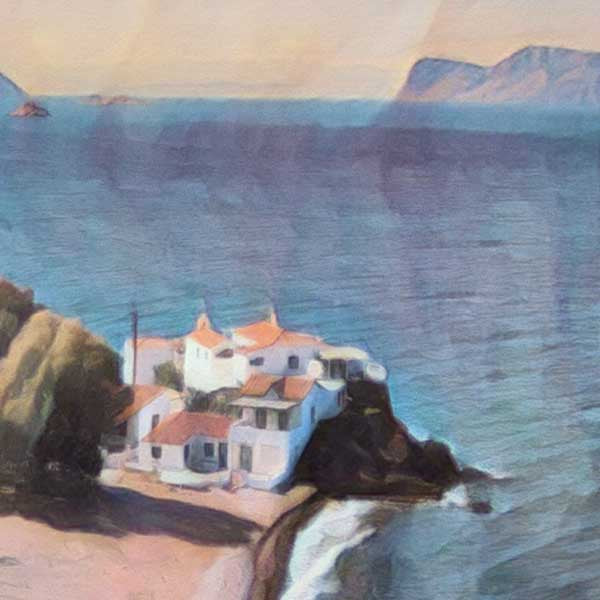 Details of the poster of Ydra revealing the artist soft focus signature style