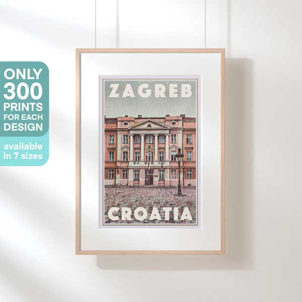 Zagreb poster by ALecse, Croatia Travel Poster
