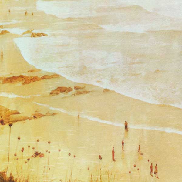 Details of the poster / Close-up view | Please note that all our Art Prints have an half tone render to mimic the old posters printing process where colors were rendered by the juxtaposition of dots of different colors and sizes | Those art prints are not photos and are not supposed to be crisp | All blurs and vintage effects are intended by the artist