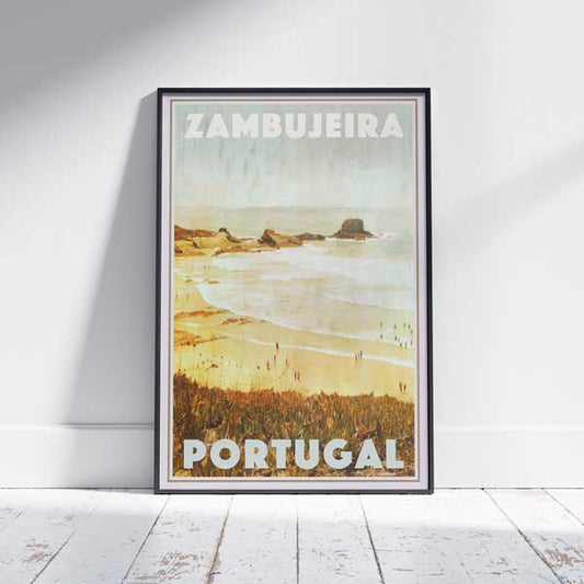 Framed Portugal Travel Poster by Alecse, limited edition