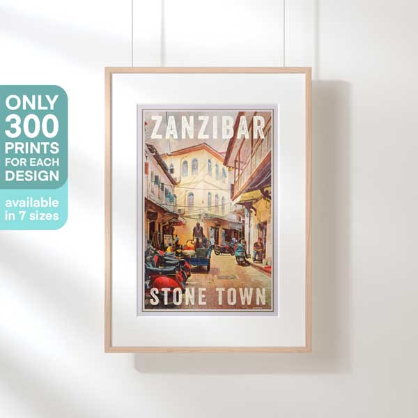 Zanzibar Impression Stone Town | Édition Limitée 300ex | Affiche de la Tanzanie