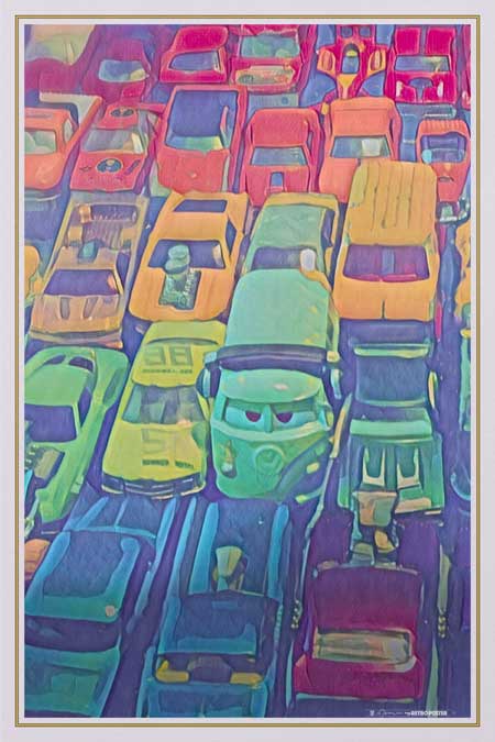 TOY CARS POSTER POSTER | Limited Edition | Original Design by Alecse™ | Vintage Travel Poster Series