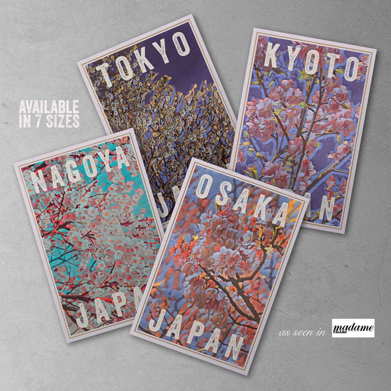 Ensemble d'affiches de décoration japonaise Sakura | Édition limitée