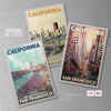 Bundle of 3 posters of San Francisco by Alecse | Includes The Golden Gate bridge poster, The Painted Ladies poster and the San Francisco Tram poster