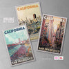 Lot de 3 affiches de San Francisco par Alecse | Comprend l'affiche du Golden Gate Bridge, l'affiche des Painted Ladies et l'affiche du tramway de San Francisco
