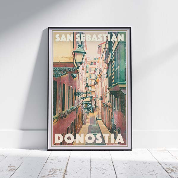 Affiche Donostia San Sebastian par Alecse, Poster de voyage en Espagne