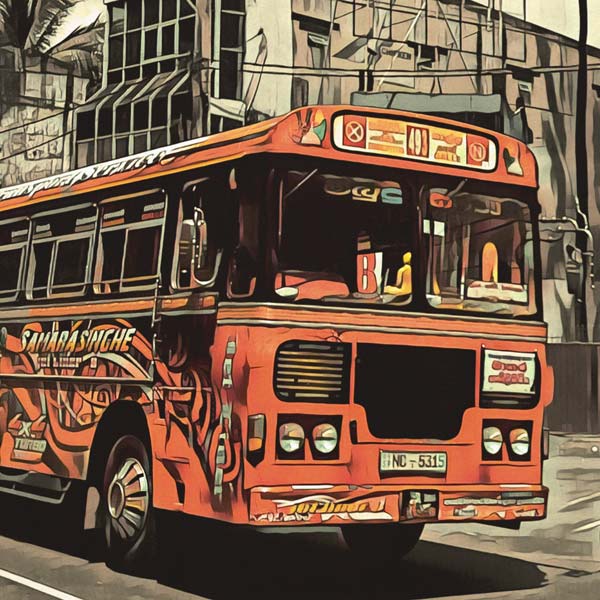 Details of the bus in Sri Lanka Classic Print by ALecse