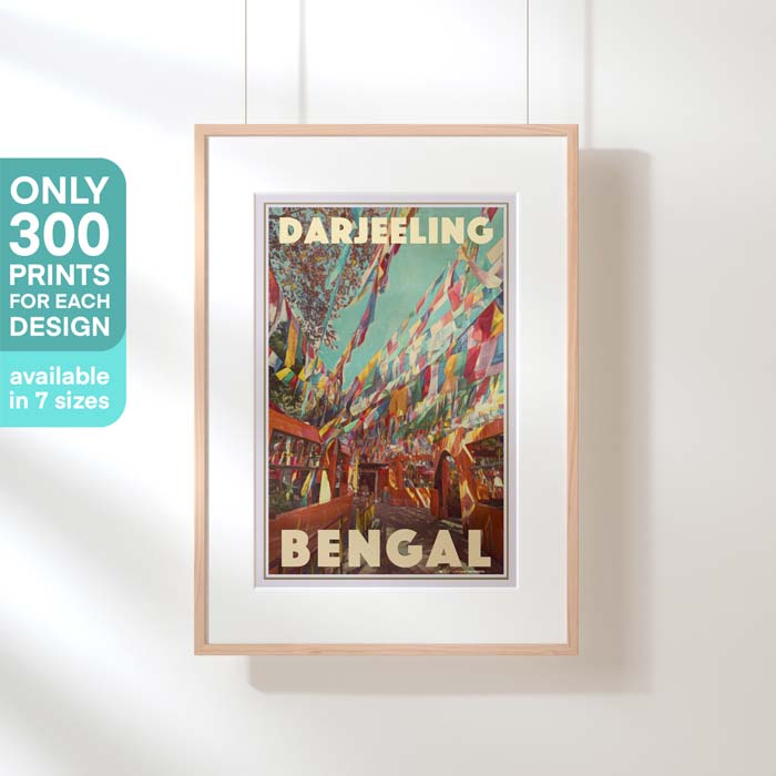 Impression Darjeeling, Affiche de voyage en Inde, Édition limitée