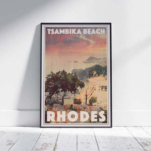 Greece poster Tsambika Beach | Greece Gallery Wall Print of Rhodes by Alecse