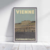 Affiche de Vienne Château de Schonbrunn | « Affiche de voyage en Autriche » par Alecse