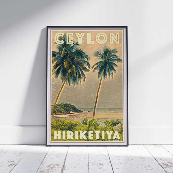Sri Lanka Poster Hiriketiya Left | Ceylon gallery Wall Print by Alecse