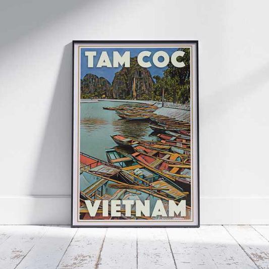 Affiche Tam Coc Vietnam | Affiche classique en édition limitée du Vietnam par Alecse