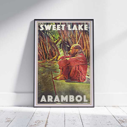 Arambol Poster Sweet Lake Baba | Mur de la galerie Goa | Décor spirituel