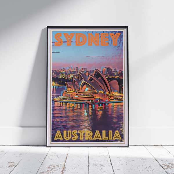 Sydney Poster Sunset | Australia Gallery Wall print of Sydney by Alecse
