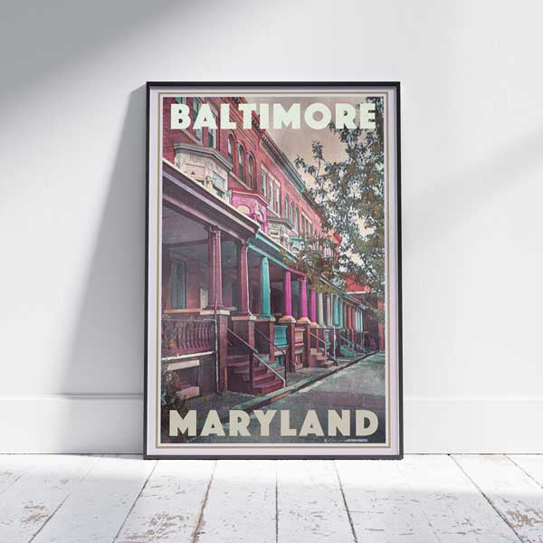 Baltimotre Poster Maryland | US Travel Poster of Baltimore by Alecse
