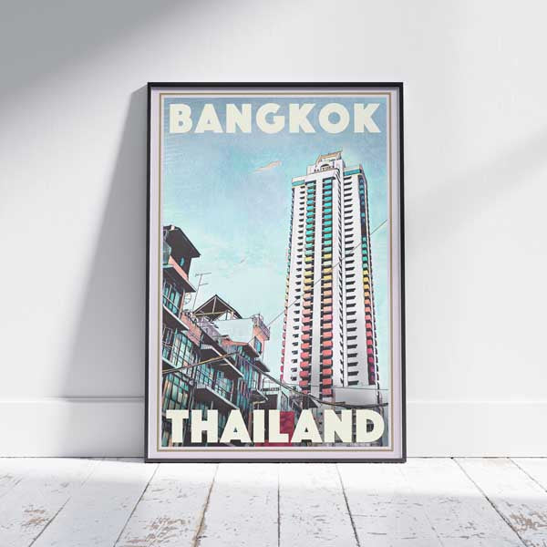 Bangkok Poster Baiyoke | Thailand Gallery Wall Print of Bangkok by Alecse