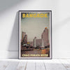 Bangkok poster Chao Phraya River | Thailand Travel Poster by Alecse