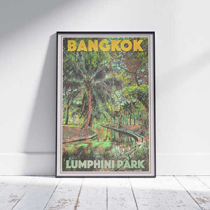 Bangkok Poster Lumphini Park | Thailand Travel Poster by Alecse
