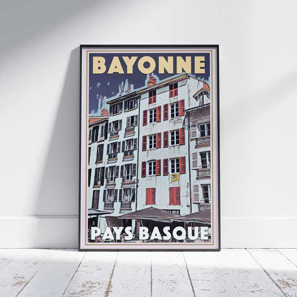 Bayonne poster Pays Basque by Alecse | Classic Bayonne Print