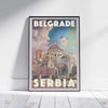 Affiche de Belgrade Maison Blanche | Affiche de la Serbie de Belgrade par Alecse
