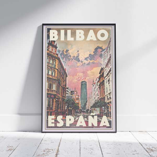 Bilbao Poster Sunset | Spain Gallery Wall Print of Basque Country by Alecse