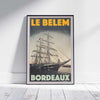 Bordeaux poster Le Belem | Nautical Sailing Art Print by Alecse