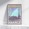 Affiche Bordeaux Quinconces | « Affiche de voyage vintage France » par Alecse