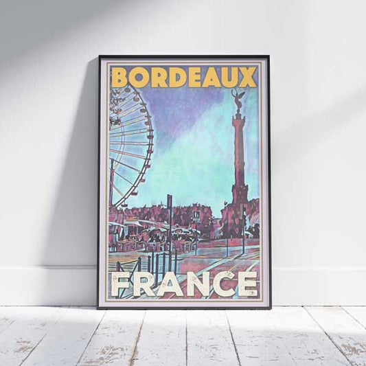 Bordeaux Poster Quinconces | France Vintage Travel Poster by Alecse