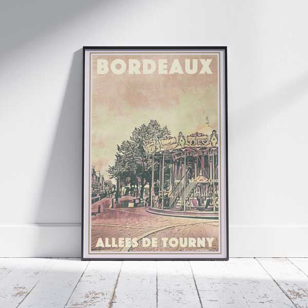 Bordeaux Poster Allées de Tourny | France Vintage Travel Poster by Alecse