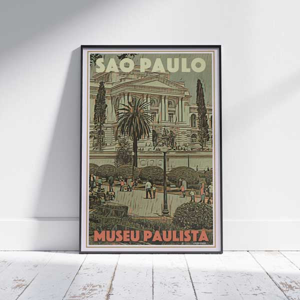 Sao Paulo poster Museu Paulista | Brazil Vintage Travel Poster by Alecse