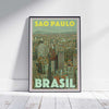 Sao Paulo poster Panorama | Brazil Classic Print of Sao Paulo by Alecse