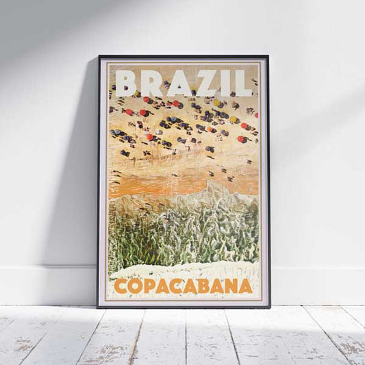 Brazil Poster Copacabana Beach | Rio de Janeiro Poster by Alecse