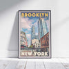 Brooklyn Poster Perspective | New York Travel Poster by Alecse
