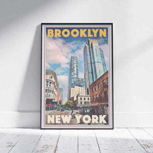 Brooklyn Poster Perspective | New York Travel Poster by Alecse