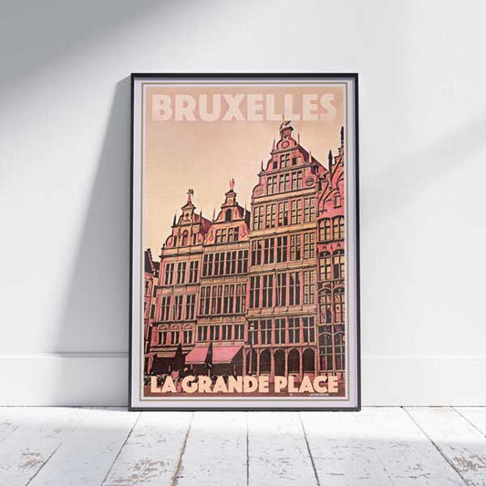 Brussels poster La Grande Place | Belgium Travel Poster by Alecse